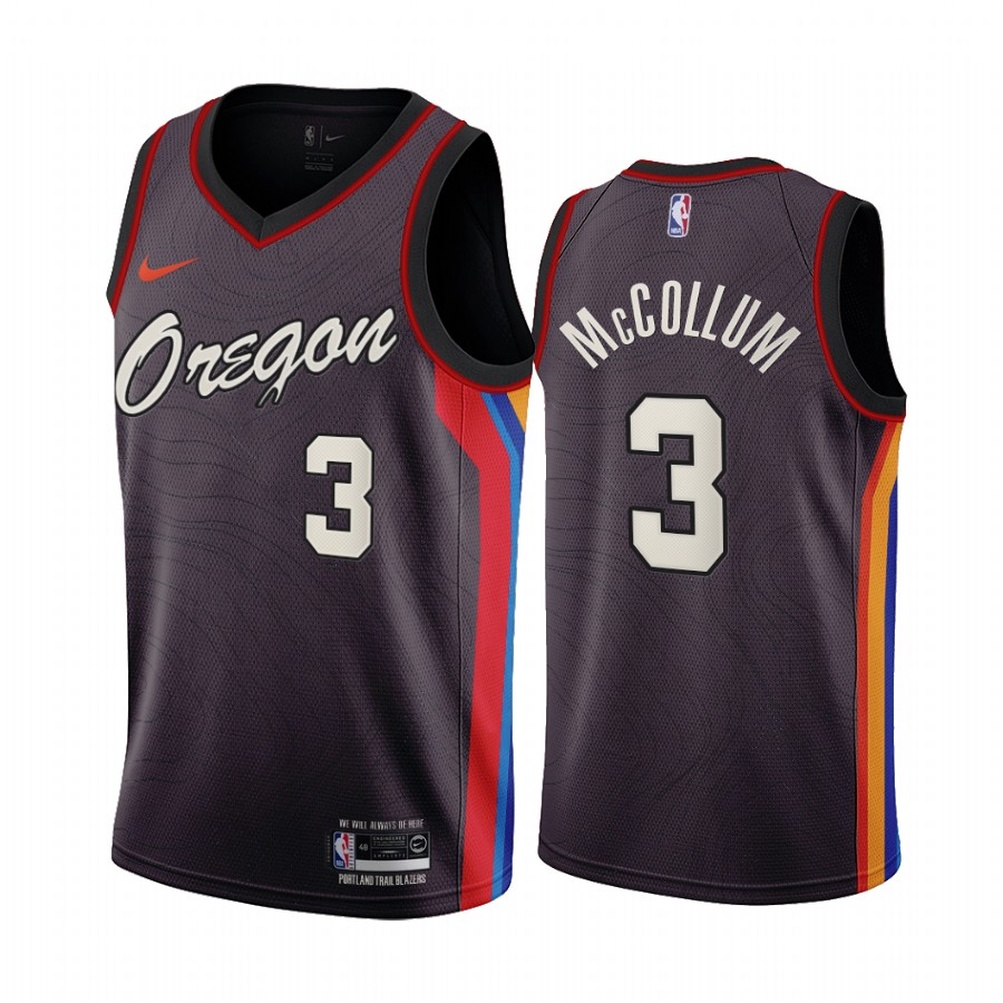 Men's Portland Trail Blazers #3 C.J. McCollum 2020-21 Coffee NBA City Edition Stitched Jersey Men's Portland Trail Blazers #3 C.J. McCollum 2020-21 Coffee NBA City Edition Stitched Jersey